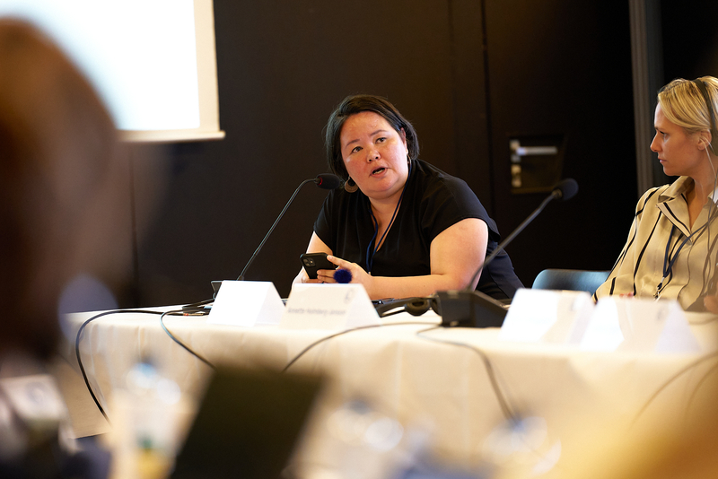 Doris J. Jensen at the Nordic Council Theme Session in Torshavn 2024. Photographer Gwenael Akira Helmsdal Carre/norden.org