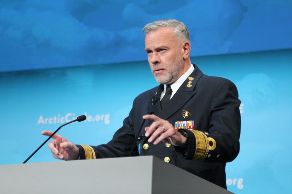 ‘Expect the unexpected’ is for NATO admiral Rob Bauer a personal mantra. In October he stood on the Arctic Circle Assembly stage for the last time as an alliance officer. (Photo: Trine Jonassen)