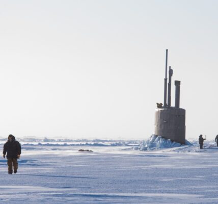 Photo: Beaufort Sea – USS Connecticut surfaces in support of Ice Exercise 2018. Credit: Michael Lee/North American Aerospace Defense Command.