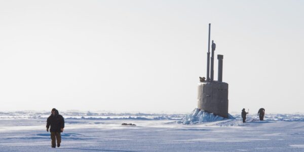 Photo: Beaufort Sea – USS Connecticut surfaces in support of Ice Exercise 2018. Credit: Michael Lee/North American Aerospace Defense Command.