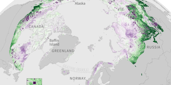 When including the impact of increased wildfire activity, the Arctic tundra region has shifted from storing carbon in the soil to becoming a carbon dioxide source. Circumpolar wildfire emissions have averaged 207 million tons of carbon per year since 2003. The Arctic remains a consistent methane source as well. (Image credit: NOAA)