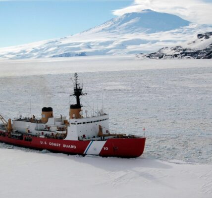 File photo provided by the US Coast Guard showing the US Coast Guard Cutter Polar Star breaking ice in the turning basin outside McMurdo Station, Antarctica, 15 February 2006. EPA/PA2 MARIANA O'LEARY / US COAST GUARD