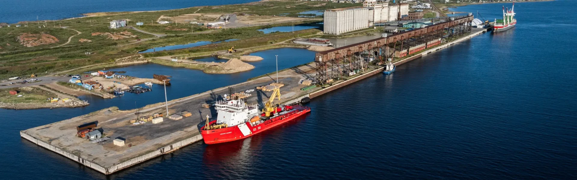 A Wagenborg ship at the Port of Churchill (Courtesy of Arctic Gateway Group)