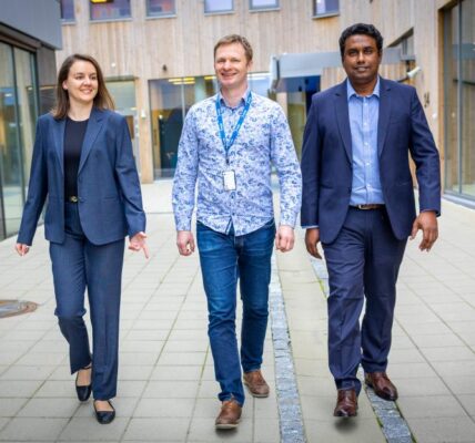 From the left: Alina Kovalenko, Andrey Mineev, and Sakib Jawhar from the High North Center lead the Arctic Business Index project, which was recently endorsed by the Arctic Council’s Sustainable Development Working Group. (Photo: Markus Johnsen Thonhaugen)