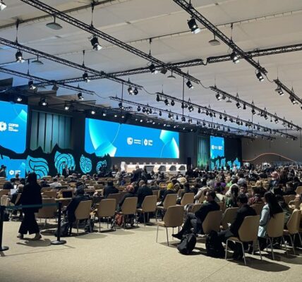 Master candidate at Yale University, Hassan Alzain, says COP30 offers a rare opportunity to reframe adaptation not as a privilege for the poor, but as a universal necessity in a world of unequal climate burdens. (Photo from COP29 in Baku, Azerbaijan in November 2024: ECCOthinktank via Flickr)
