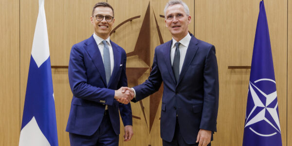 President of Finland Alexander Stubb with former NATO Secretary General Jens Stoltenberg (April 2024)
