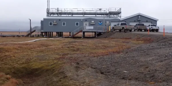 NOAA’s Barrow Observatory, situated north of the city center, overlooks the Chukchi Sea. (Photo courtesy of Judith Garfield)